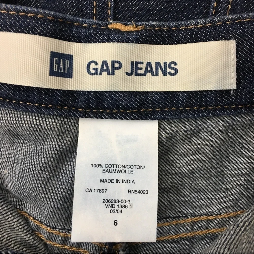 GAP Vintage Y2K Denim Jean Skirt Flare Western Rodeo Cowgirl 100% Cotton Size 6